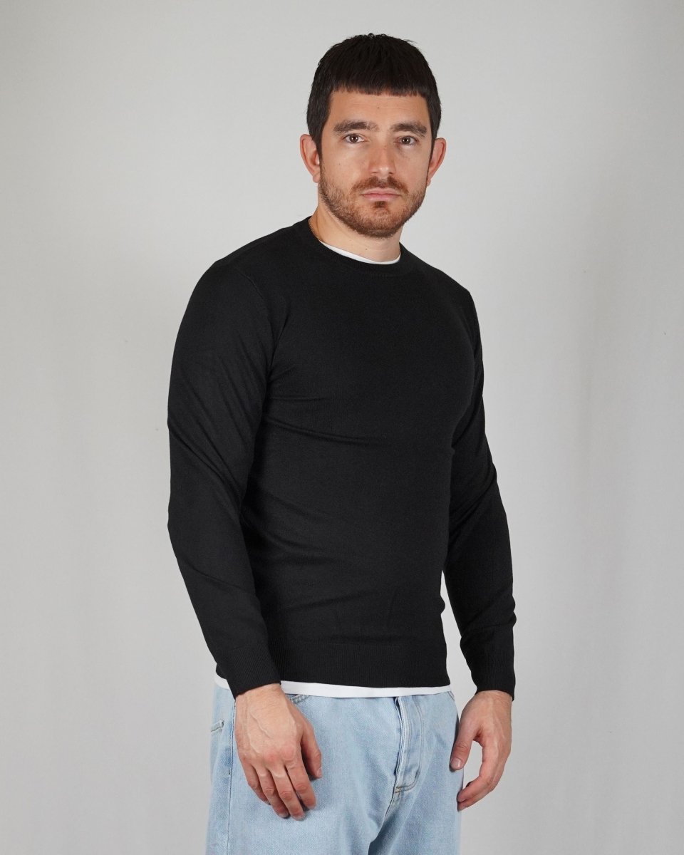GIROCOLLO IN MAGLIA BLACK - Benevierre