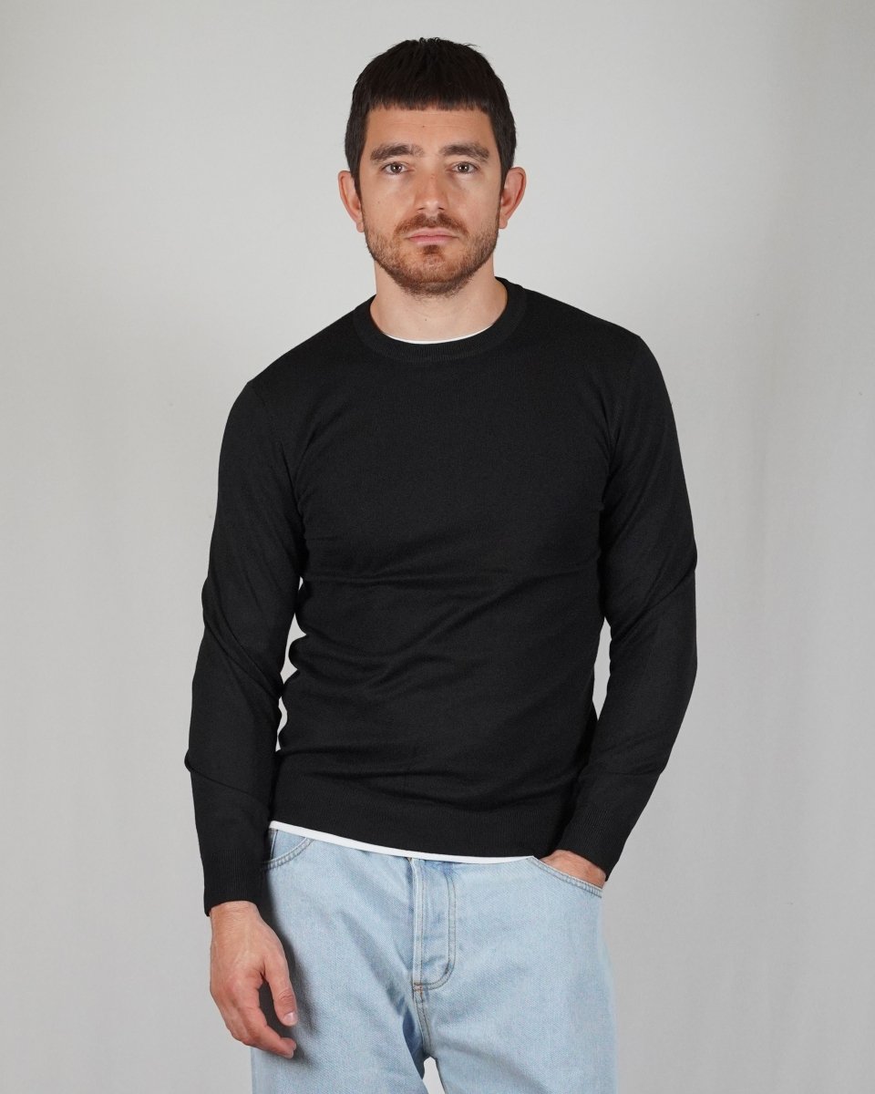 GIROCOLLO IN MAGLIA BLACK - Benevierre