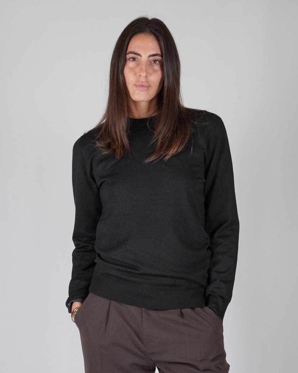 GIROCOLLO IN MAGLIA BLACK - Benevierre