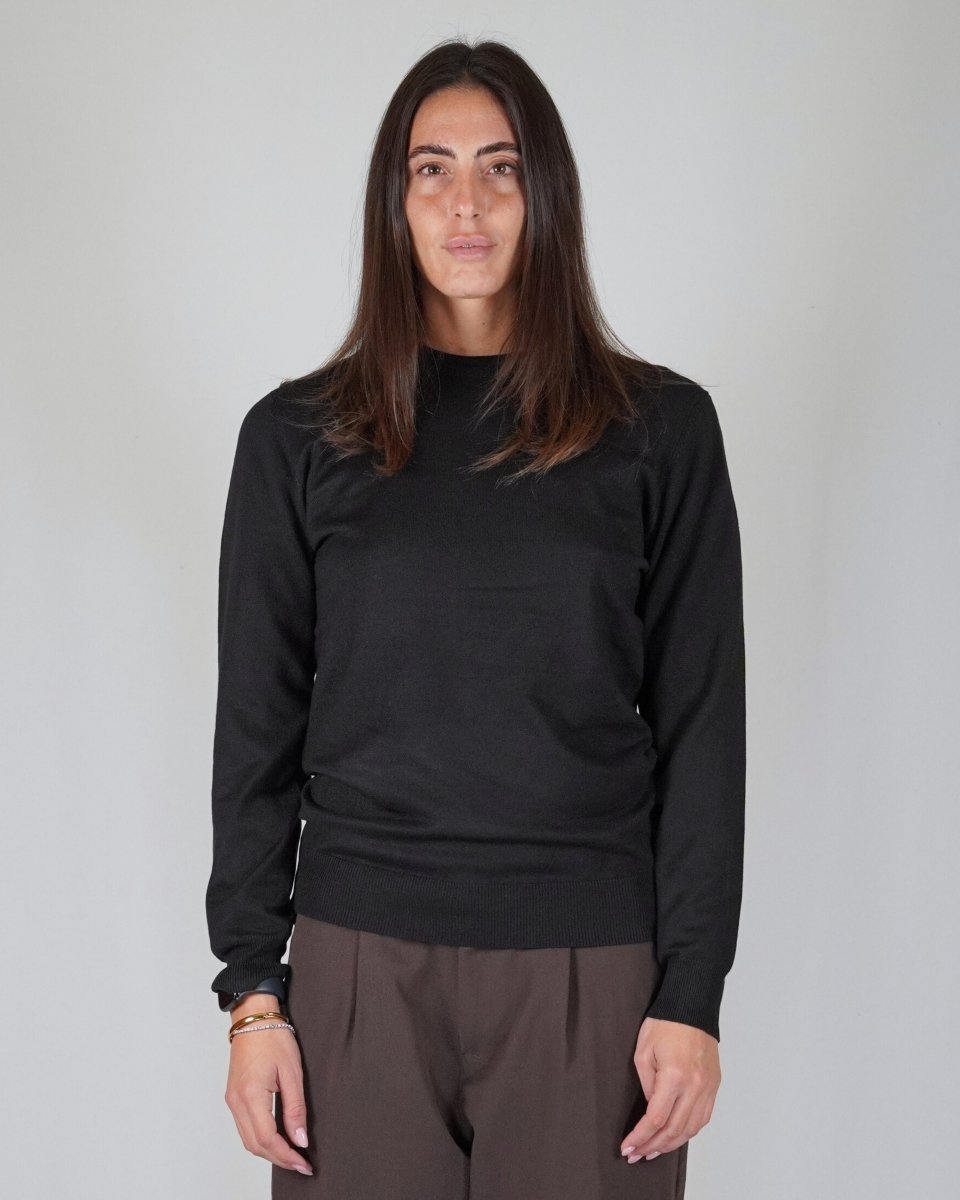 GIROCOLLO IN MAGLIA BLACK - Benevierre