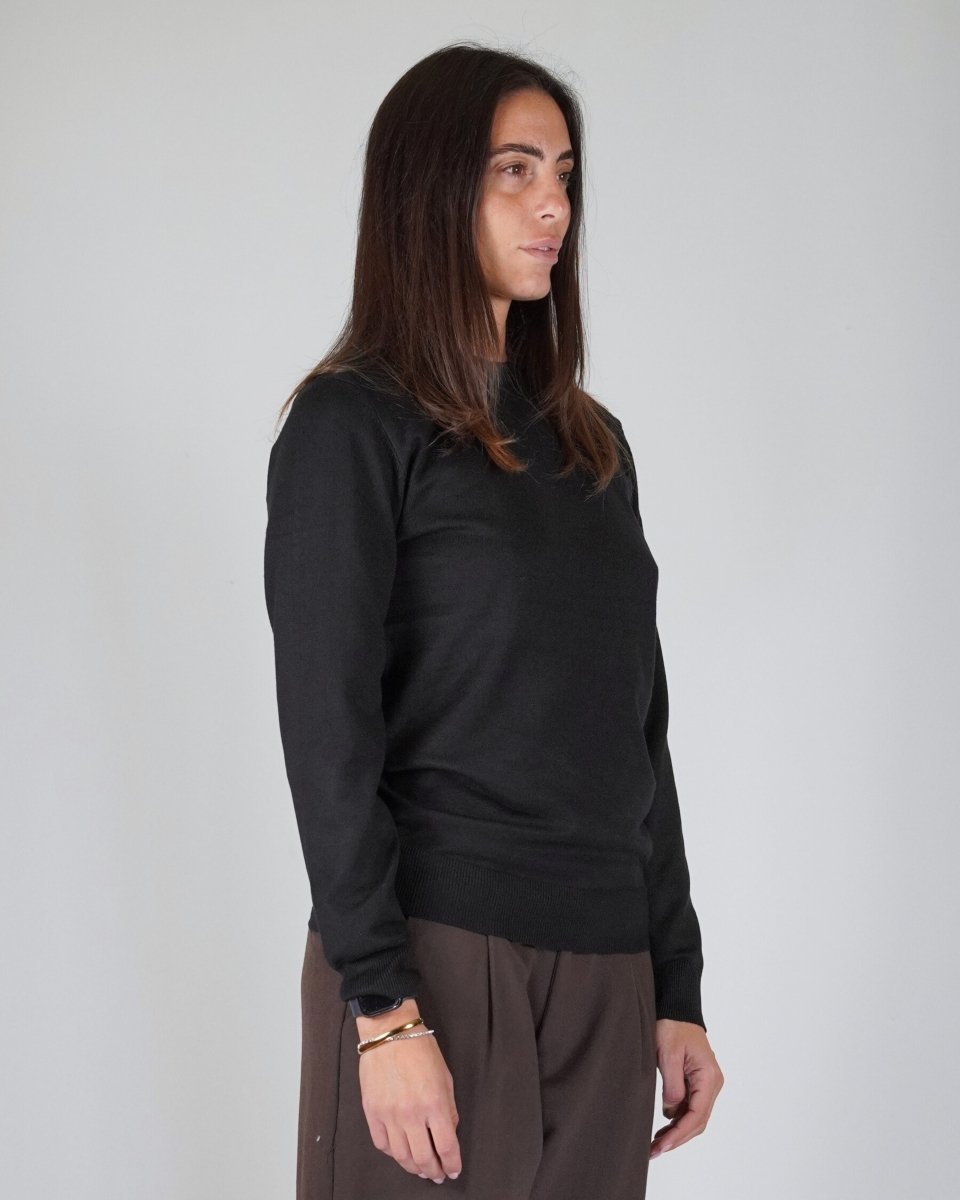 GIROCOLLO IN MAGLIA BLACK - Benevierre