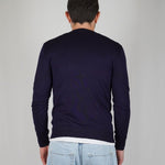 GIROCOLLO IN MAGLIA BLU - Benevierre