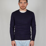GIROCOLLO IN MAGLIA BLU - Benevierre