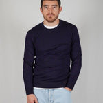 GIROCOLLO IN MAGLIA BLU - Benevierre