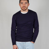 GIROCOLLO IN MAGLIA BLU - Benevierre