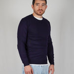 GIROCOLLO IN MAGLIA BLU - Benevierre