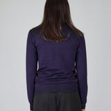 GIROCOLLO IN MAGLIA BLU - Benevierre