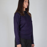 GIROCOLLO IN MAGLIA BLU - Benevierre
