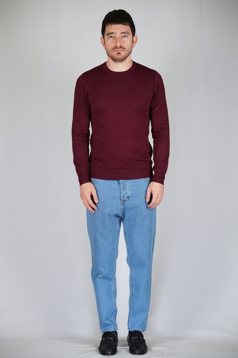 GIROCOLLO IN MAGLIA BORDEAUX - Benevierre