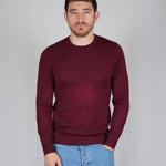 GIROCOLLO IN MAGLIA BORDEAUX - Benevierre