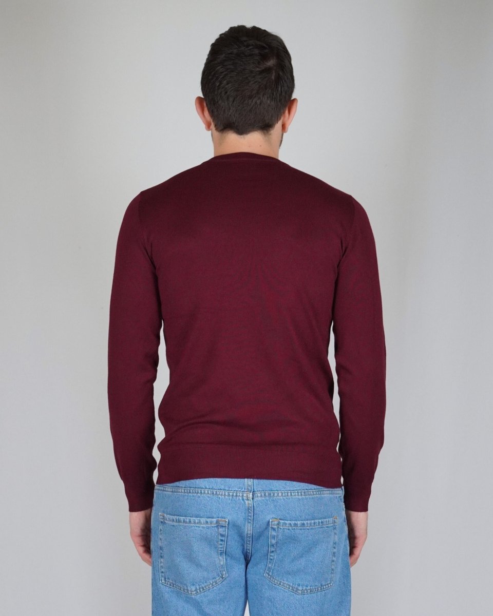 GIROCOLLO IN MAGLIA BORDEAUX - Benevierre