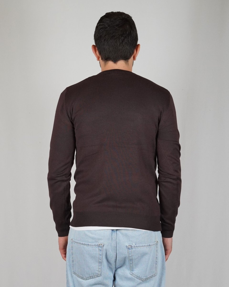 GIROCOLLO IN MAGLIA BROWN - Benevierre