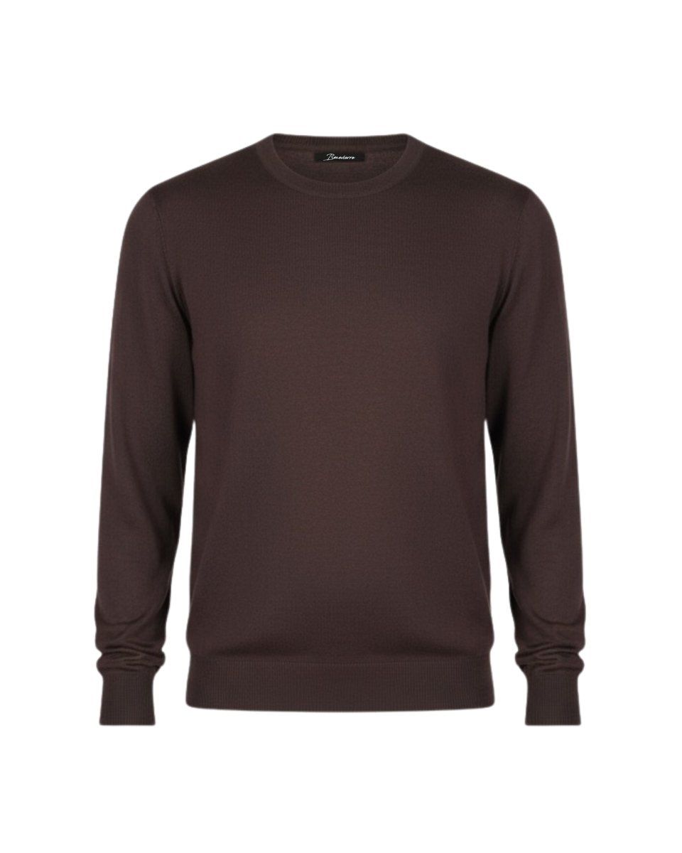 GIROCOLLO IN MAGLIA BROWN - Benevierre