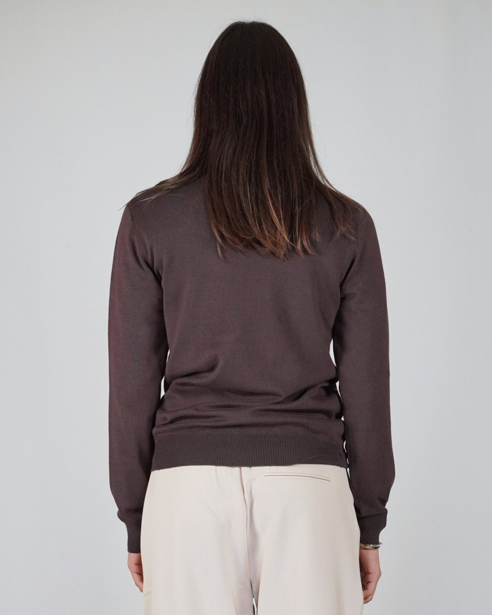GIROCOLLO IN MAGLIA BROWN - Benevierre