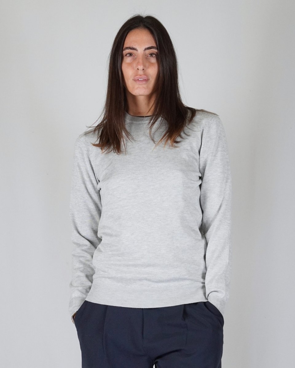 GIROCOLLO IN MAGLIA GRIGIO - Benevierre