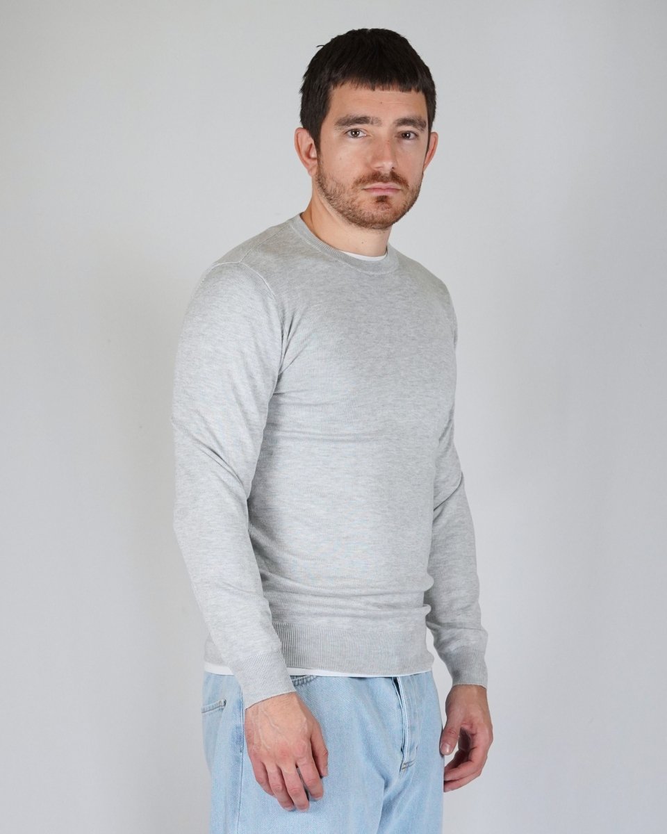 GIROCOLLO IN MAGLIA GRIGIO - Benevierre