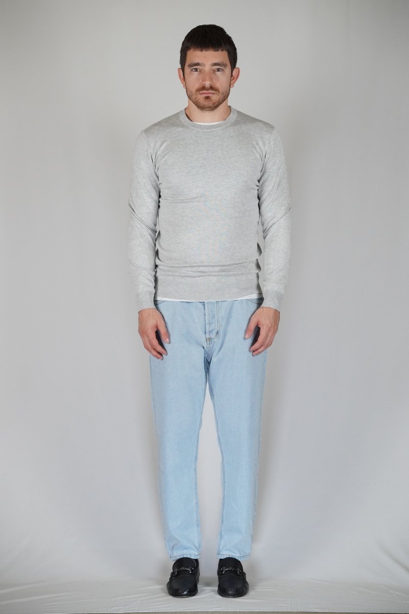 GIROCOLLO IN MAGLIA GRIGIO - Benevierre