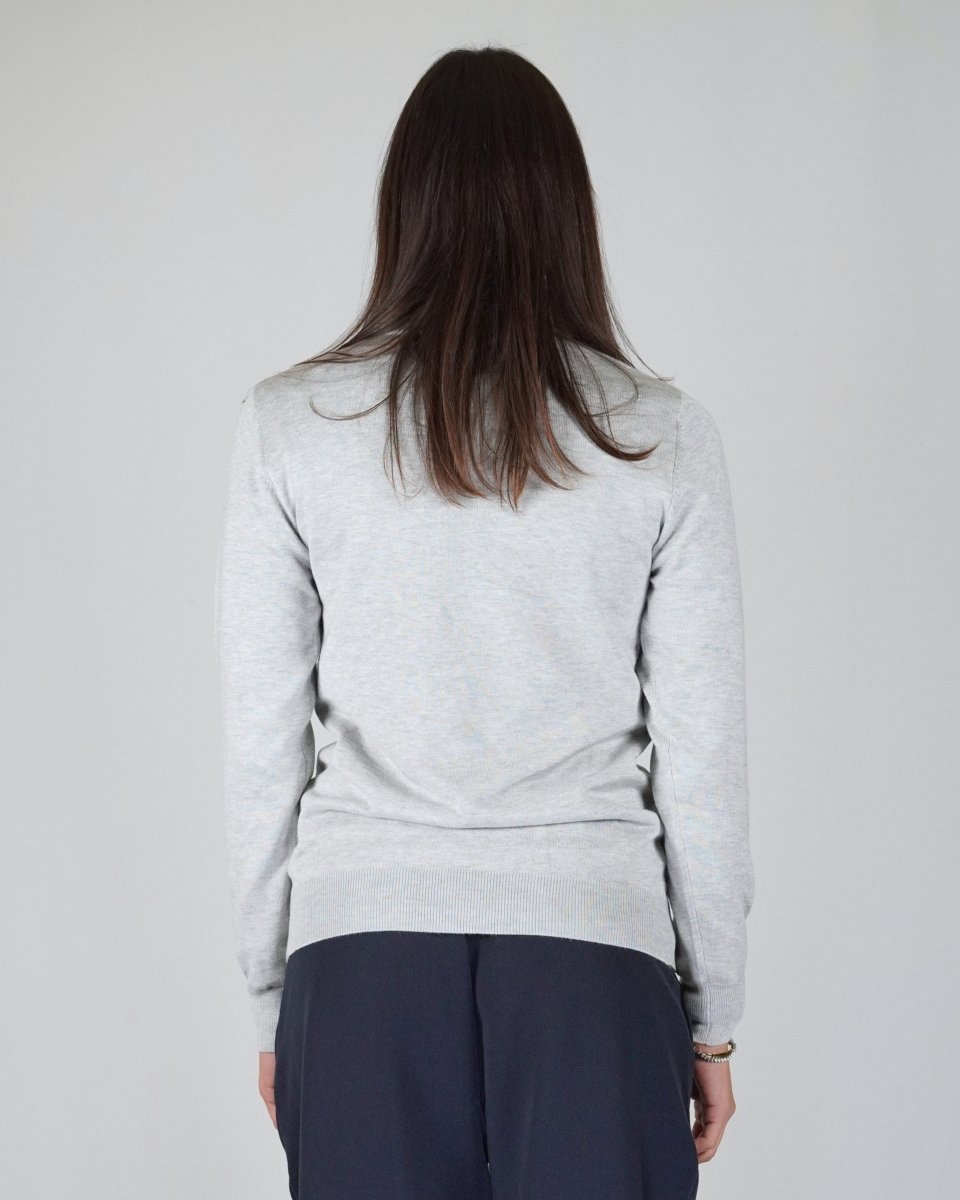 GIROCOLLO IN MAGLIA GRIGIO - Benevierre
