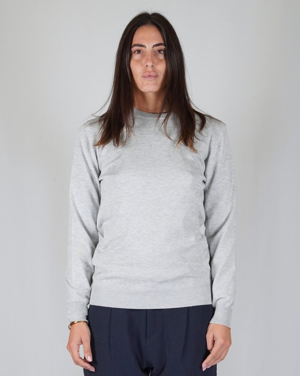 GIROCOLLO IN MAGLIA GRIGIO - Benevierre
