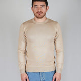 GIROCOLLO IN MAGLIA SAND - Benevierre