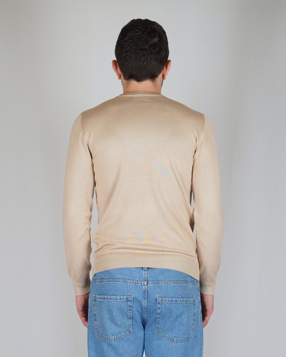 GIROCOLLO IN MAGLIA SAND - Benevierre