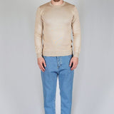 GIROCOLLO IN MAGLIA SAND - Benevierre