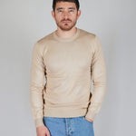GIROCOLLO IN MAGLIA SAND - Benevierre