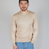 GIROCOLLO IN MAGLIA SAND - Benevierre
