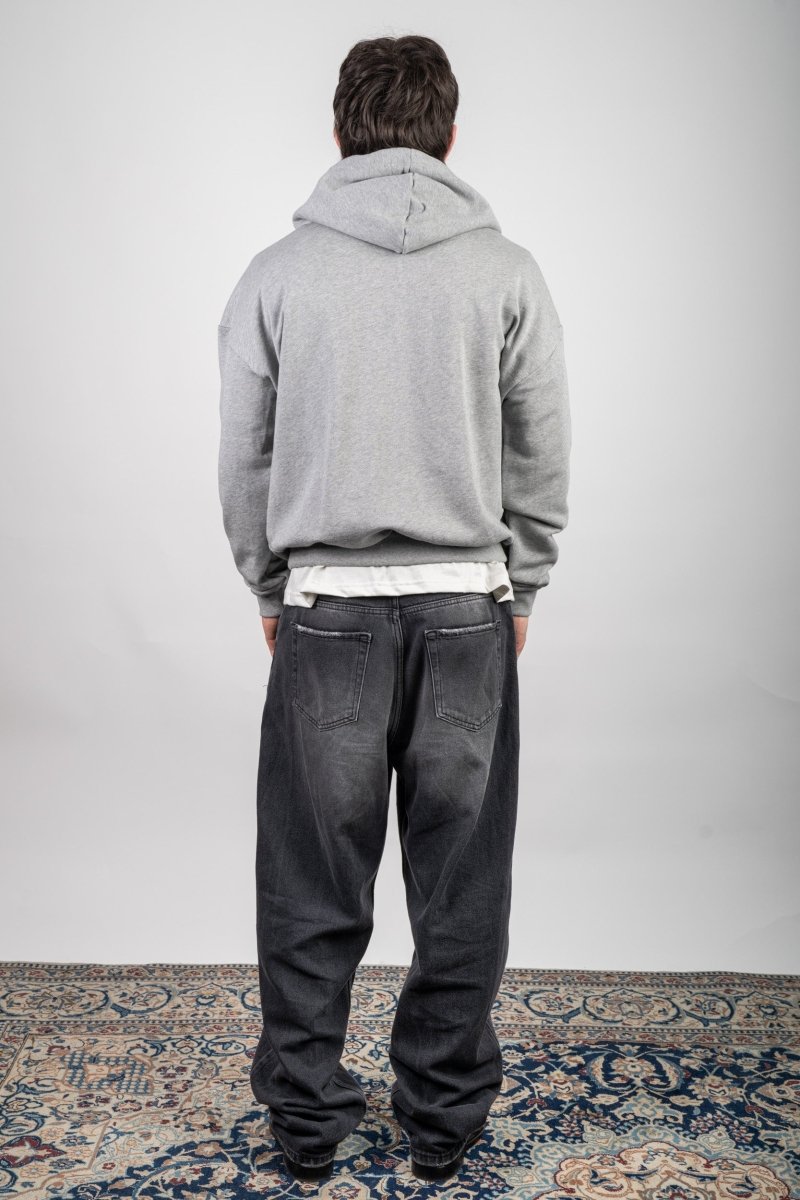GREY ZIP HOODIE - Benevierre