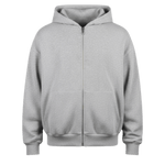 GREY ZIP HOODIE - Benevierre