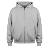 GREY ZIP HOODIE - Benevierre