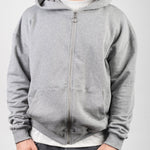 GREY ZIP HOODIE - Benevierre