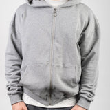 GREY ZIP HOODIE - Benevierre