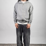 GREY ZIP HOODIE - Benevierre
