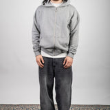 GREY ZIP HOODIE - Benevierre