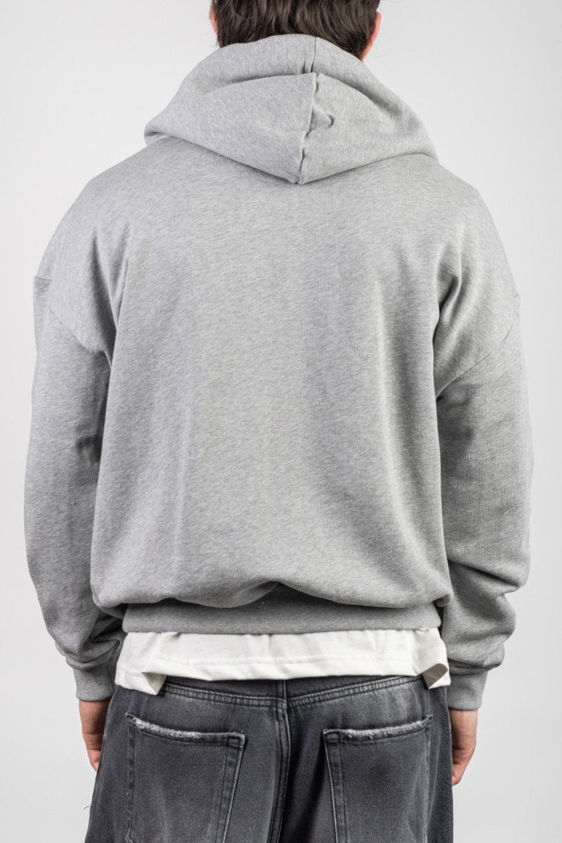 GREY ZIP HOODIE - Benevierre