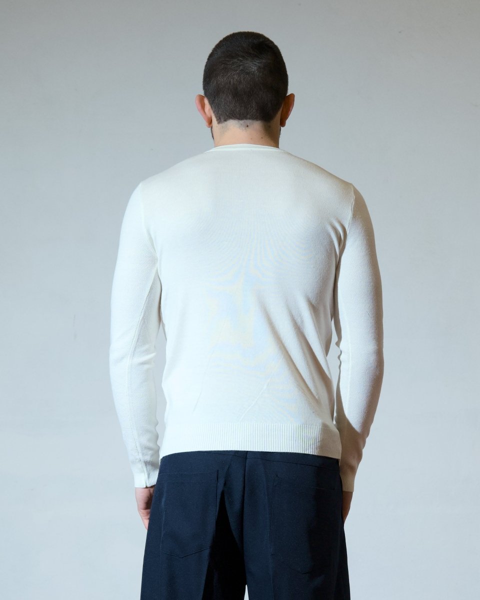 HENLEY BUTTON WHITE - Benevierre