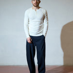 HENLEY BUTTON WHITE - Benevierre
