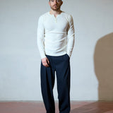 HENLEY BUTTON WHITE - Benevierre