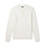 HENLEY KNIT LONG SLEEVE NATURALE - Benevierre
