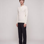 HENLEY KNIT LONG SLEEVE NATURALE - Benevierre