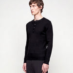 HENLEY LONGUE-SLEEVE BLACK - Benevierre