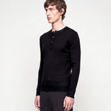 HENLEY LONGUE-SLEEVE BLACK - Benevierre
