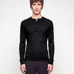 HENLEY LONGUE-SLEEVE BLACK - Benevierre