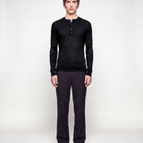 HENLEY LONGUE-SLEEVE BLACK - Benevierre