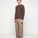 HENLEY LONGUE-SLEEVE BROWN - Benevierre