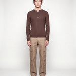 HENLEY LONGUE-SLEEVE BROWN - Benevierre
