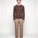 HENLEY LONGUE-SLEEVE BROWN - Benevierre