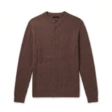 HENLEY LONGUE-SLEEVE BROWN - Benevierre