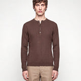 HENLEY LONGUE-SLEEVE BROWN - Benevierre